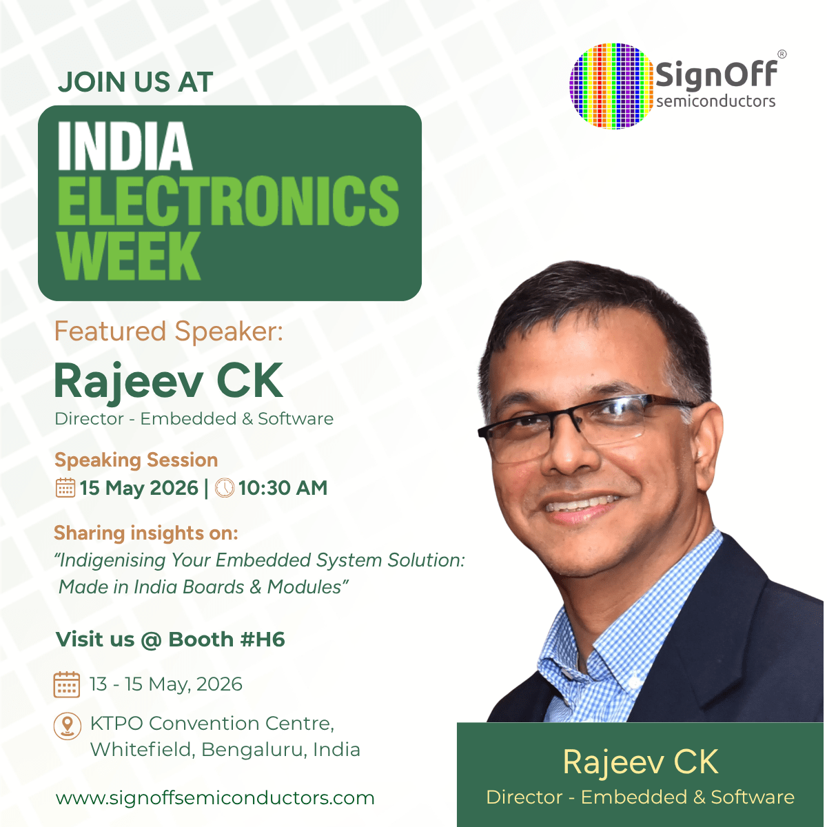 SignOff Semiconductors Embedded Systems Solutions at IEW 2026