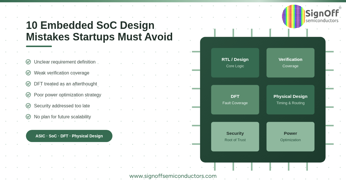 Embedded SoC Design Mistakes Startups Must Avoid